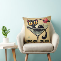 Atomfuturistic Space Age Black Cat Martini