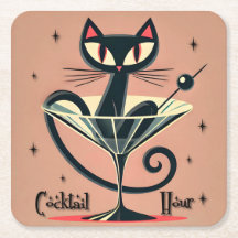 Atomfuturistic Space Age Black Cat Martini