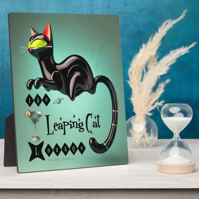 Atomfuturistic The Leaping Cat Lounge Fotoplatte (Seite)