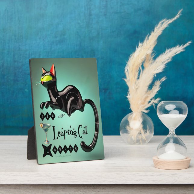 Atomfuturistic The Leaping Cat Lounge Fotoplatte (Seite)