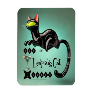 Atomfuturistic The Leaping Cat Lounge Magnet