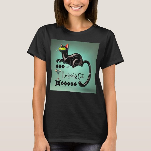Atomfuturistic The Leaping Cat Lounge T-Shirt (Vorderseite)