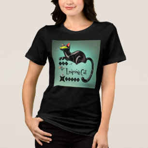 Atomfuturistic The Leaping Cat Lounge Tri-Blend Shirt