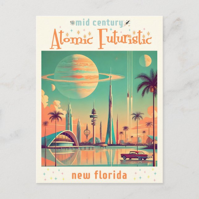 Atomfuturistik New Florida Postkarte (Vorderseite)