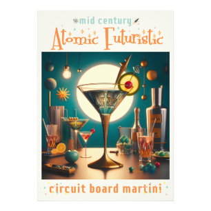 Atomfuturistische Schalttafel Martini Fotodruck