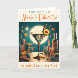 Atomfuturistische Schalttafel Martini Karte