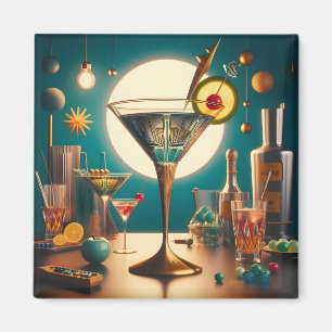 Atomfuturistische Schalttafel Martini Magnet