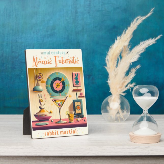 Atomfuturistisches Kaninchen Martini Mitte des Jah Fotoplatte (Seite)