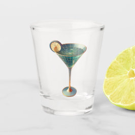 Atomfuturistisches Wormhole Martini aus der Mitte  Schnapsglas