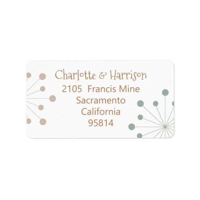 Atomhochzeit der modernen Mittelalter-Sternexplosi Adressaufkleber (Vorne)