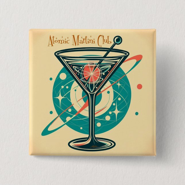 Atomi Martini Club Space Age Button (Vorderseite)