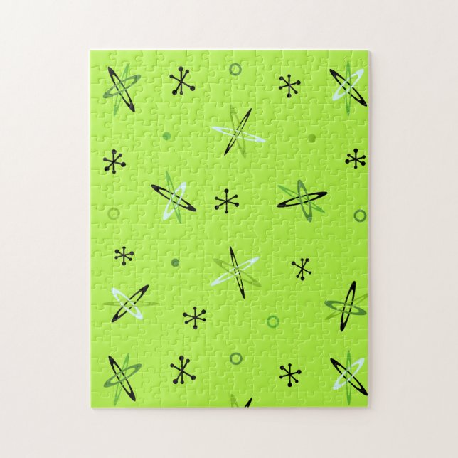 Atomic Age Starbursts Chartreuse Puzzle (Vertikal)