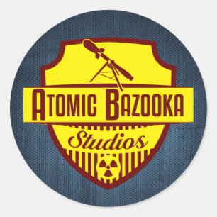 Atomic-Bazooka-Logo Runder Aufkleber