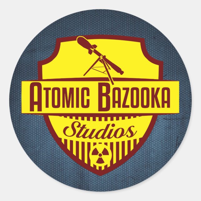 Atomic-Bazooka-Logo Runder Aufkleber (Vorderseite)