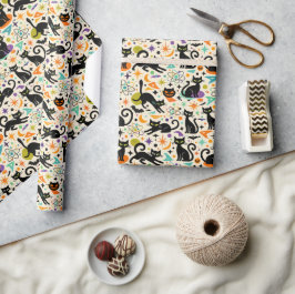 Atomic Black Cats Halloween Geschenkpapier