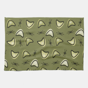 Atomic Boomerangs Sternexplosionen Olive Green Geschirrtuch