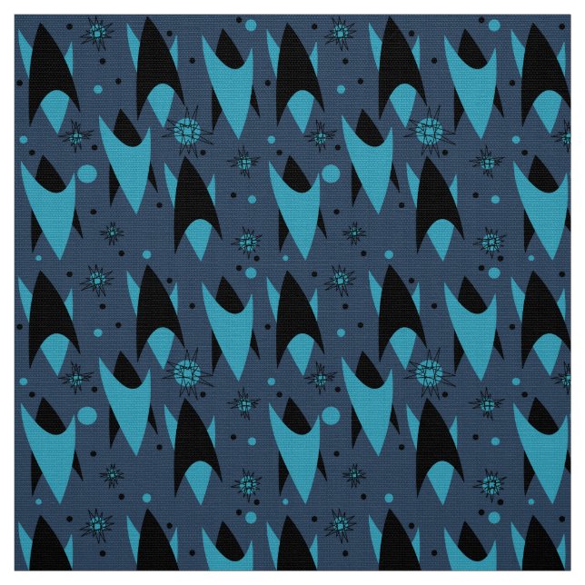 Atomic Chevrons - Blau Stoff (Muster)