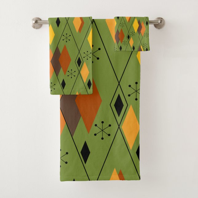 Atomic Diamonds der 70er Jahre Badhandtuch Set (Insitu)