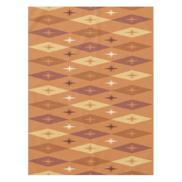 Atomic Diamonds Stars Orange aus den 50er Jahren Tischdecke