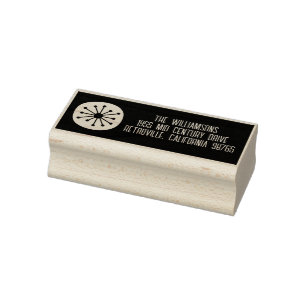 Atomic Dot Mid Century Modern Retro Minimal Gummistempel