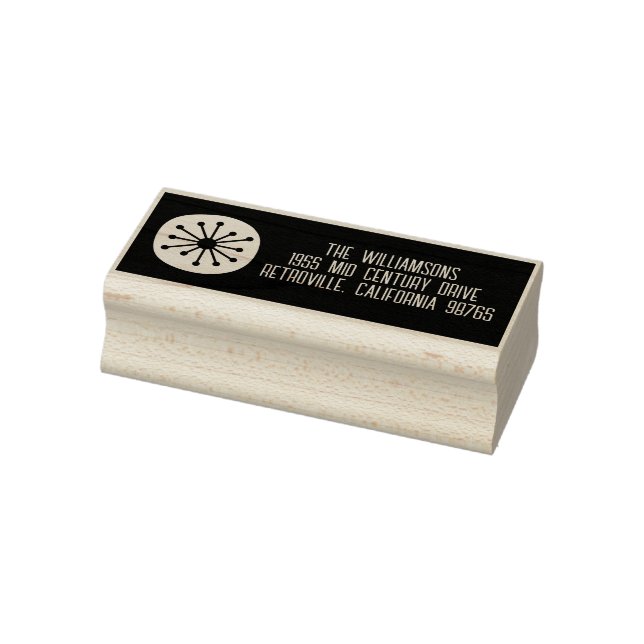 Atomic Dot Mid Century Modern Retro Minimal Gummistempel (Stempel)