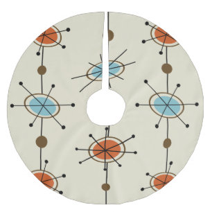 Atomic Era Polyester Weihnachtsbaumdecke