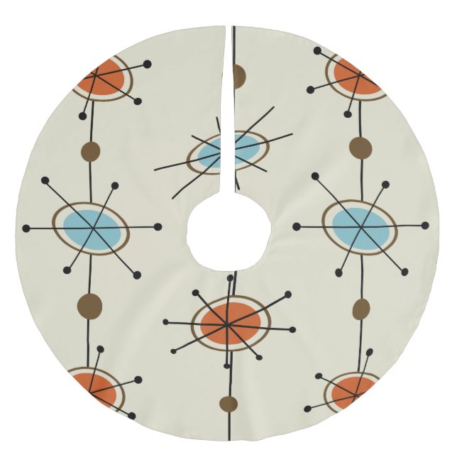 Atomic Era Polyester Weihnachtsbaumdecke (Vorderseite)