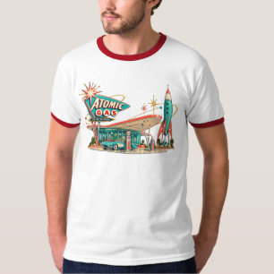 Atomic Gas Vintage Space Age Ringel-T-Shirt T-Shirt