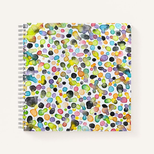Atomic Gumdrops Square Notebook Notizbuch (Vorderseite)