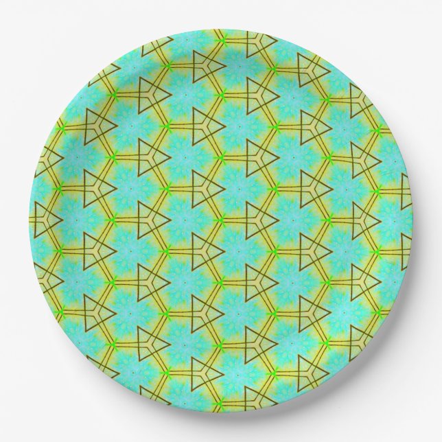 Atomic Honeycomb Paper Plate Pappteller (Vorderseite)