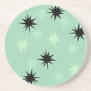 Atomic Jade & Mint Sternexplosionen Sandstone Unte Getränkeuntersetzer