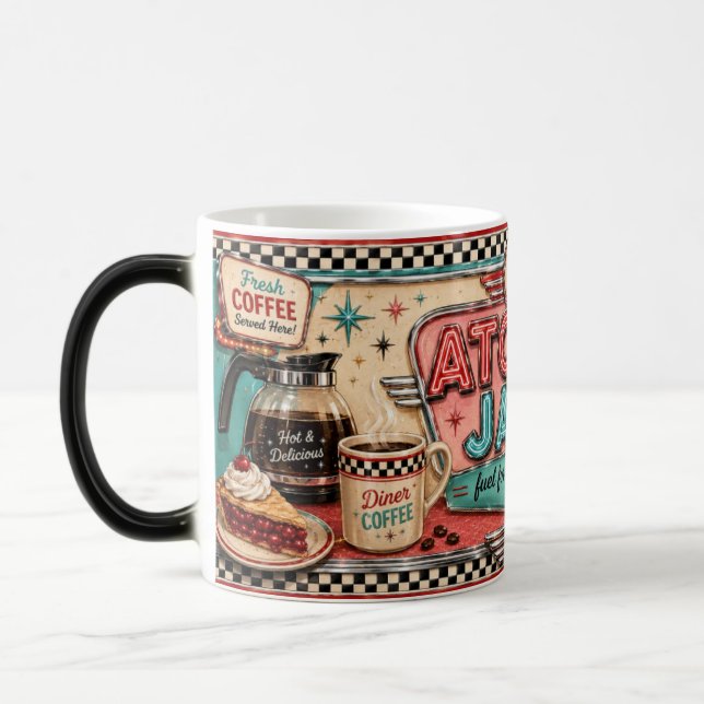 Atomic Java Retro 1950er Jahre Diner Kaffeetasse (Links)