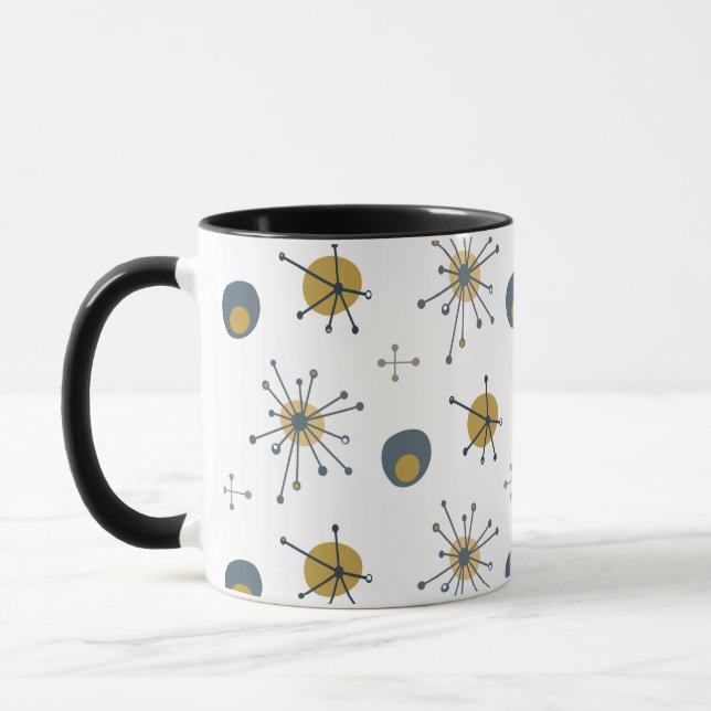 Atomic MCM Sternexplosion Pattern Marine, Senf, Gr Tasse (Links)