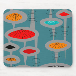 Atomic Mid Century Inspiriert Abstrakt Mousepad