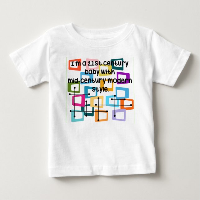 Atomic Mid Century Modern Baby T-shirt (Vorderseite)