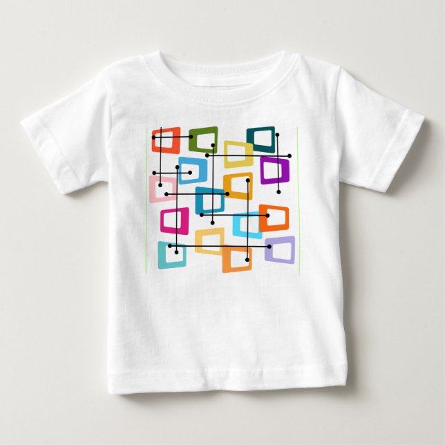 Atomic Mid Century Modern Baby T-shirt (Vorderseite)