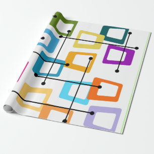 Atomic Mid Century Modern Geschenkpapier
