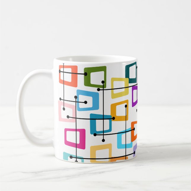 Atomic Mid Century Modern Kaffeetasse (Links)
