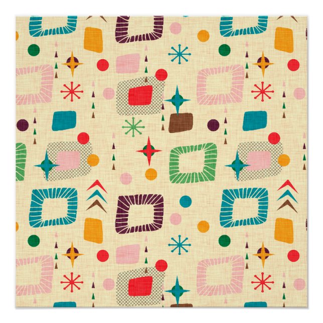 Atomic-Muster der 50er Jahre Poster (Vorderseite)