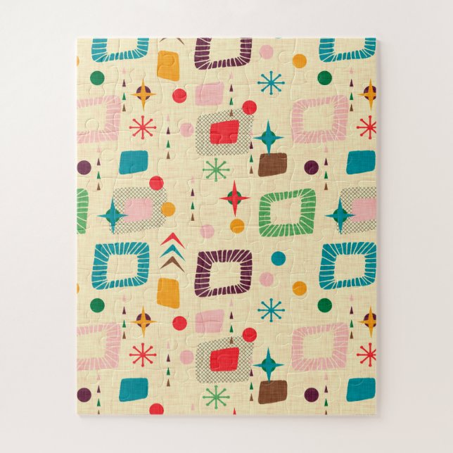 Atomic-Muster der 50er Jahre Puzzle (Vertikal)