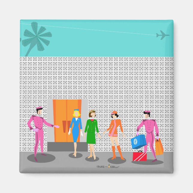 Atomic Palm Springs Stewardeparty Magnet (Vorne)