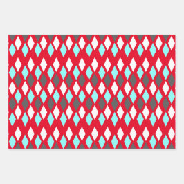 Atomic Patterns aus der Mitte des Jahrhunderts auf Geschenkpapier Set