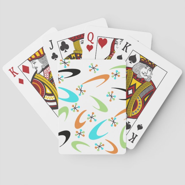 Atomic Playing Cards aus der Mitte des Jahrhundert Spielkarten (Rückseite)