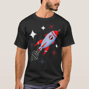 Atomic Rocket Retro Mid Century Modern Futuristic  T-Shirt