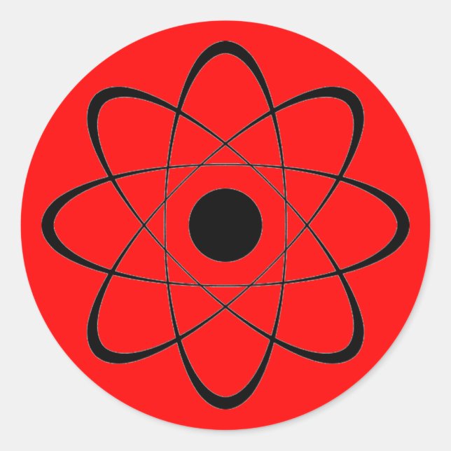 Atomic Runder Aufkleber (Vorderseite)