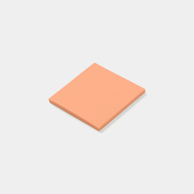 Atomic Tangerine  (Einfarbig)  Post-it Klebezettel (angewinkelt)