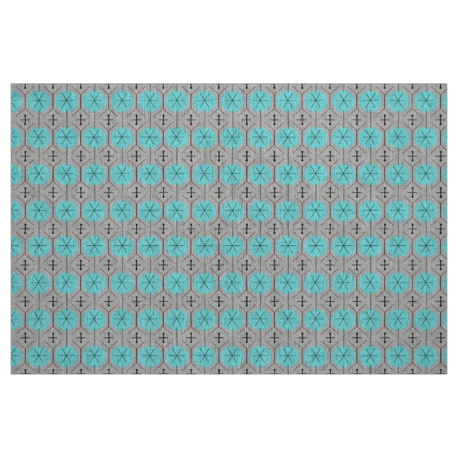 Atomic Turquoise Dots Fabric Stoff (Fat Quarter (45,7 x 55,9 cm))
