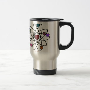 Atomic Valentine Leopard Print Hearts Reisebecher