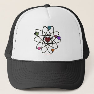 Atomic Valentine Leopard Print Hearts Truckerkappe