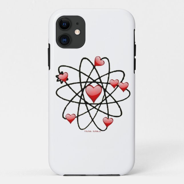 Atomic Valentine Red Hearts Case-Mate iPhone Hülle (Rückseite)